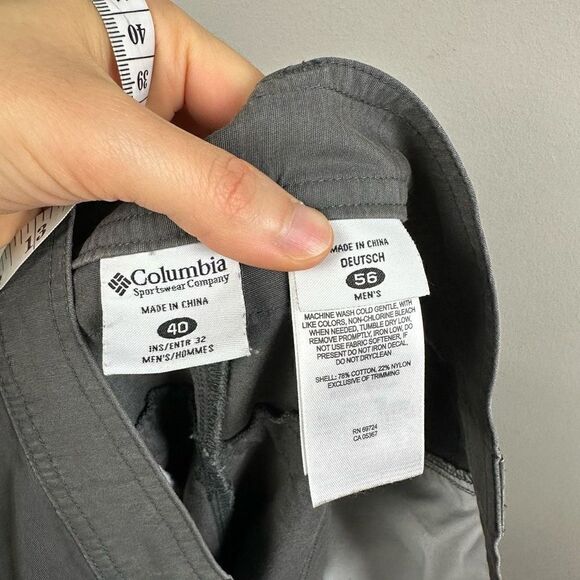 Columbia sports Omni-shield gray outdoor men’s cargo pants size 40 - Picture 4 of 13